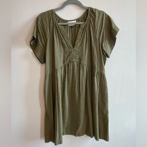 Universal Thread Olive Green V-Neck Dress